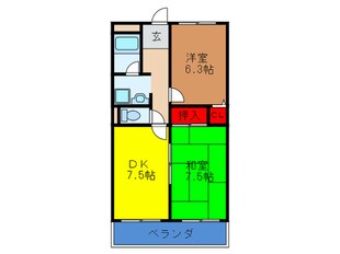 エクセルコ－トの物件間取画像